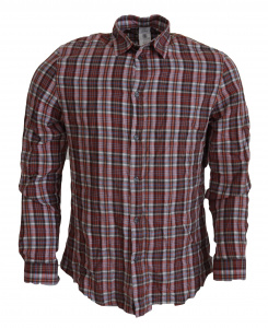 Multicolor Checkered Cotton Long Sleeves Casual Shirt