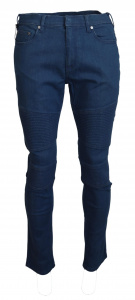 Blue Cotton Tapered Casual Denim Jeans