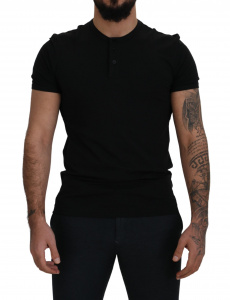 Black Short Sleeves Round Neck T-shirt