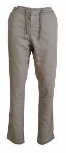 Light Gray Straight Cotton Pants