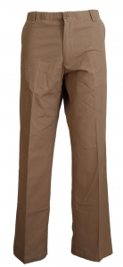 Brown Cotton Straight Fit Chinos Men Pants