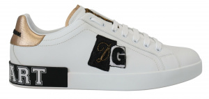 White Leather Sport DG Sequined Sneakers