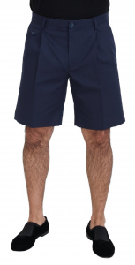 Blue Chinos Cotton Stretch Casual Shorts