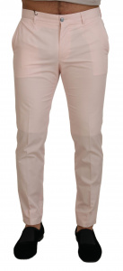 Pink Cotton Chino Men Formal Pants