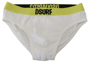 White DSURF Logo Cotton Stretch Men Brief Underwear