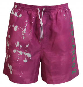 Pink Tie Dye Logo Men Beachwear Shorts Swimwear