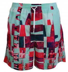 Multicolor Printed Beachwear Shorts Swimwear