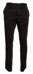 Green Cotton Tapered Men Pants