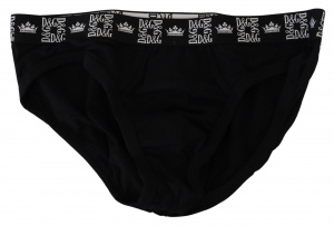 Black Cotton Stretch Midi Brief Underwear