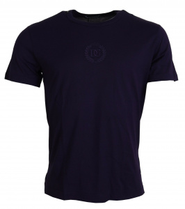 Purple Cotton Logo Short Sleeves T-shirt