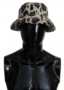 Multicolor Leopard Print Capello Men Bucket Cap Hat