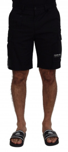 Black Bermuda Cargo Casual Shorts