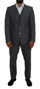 Gray MARTINI 3 Piece Slim Fit Suit