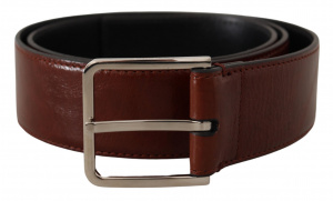 Bordeaux Calf Patent Leather Logo Waist Buckle Belt