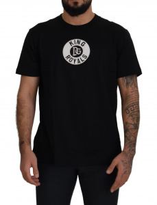 Black DG King Royals Logo Crewneck T-shirt