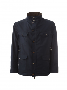 Blue/Brown Reversibile Wool Jacket
