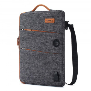 DOMISO 11 13 14 15.6 17.3 Inch Waterproof Laptop Bag Polyester with USB Charging Port Headphone Hole for Lenovo Acer HUAWEI HP