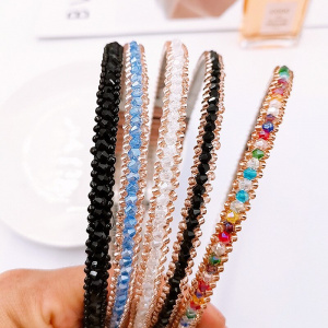 New classic fashion Three rows color Headband Crystal Hairband Festival Hair Rhinestone for Women girls Accessories Headwear