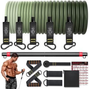 Resistance Band Set with Adjustable Ankle Strap And Door Anchor