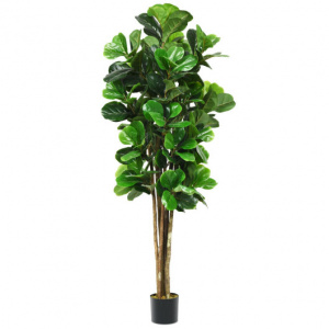Natural Looking 6 Feet Artificial Fig Tree Planter For Decoration