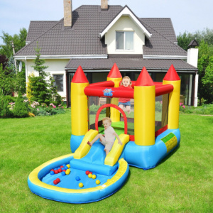 Kids Inflatable Slide Bounce House With 580W Blower