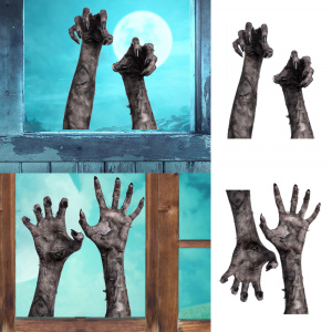 Scary Ghost Hand Removable Self-adhesive PVC 3D Wall Stickers for Window Halloween Decor