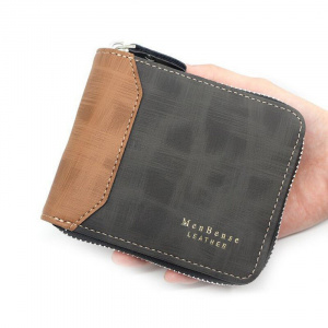 men's leather wallet Casual  Zipper Men Wallets Card Holder Small Wallet Male Synthetic Leather Purse Coin Purse cartera hombre