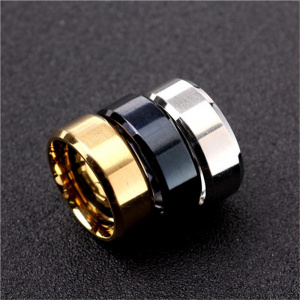 8mm Titanium Steel Ring Men Gold Black Sliver Color Simple Style Blank Rings Smooth Wedding Couples Rings for Man Woman Gifts