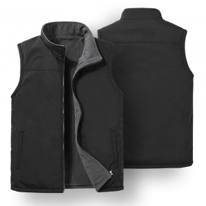 DIMUSI Winter Men;s Vests Fashion Fleece Warm Waistcoats Casual Outwear Thermal Softshell Vests Man Sleeveless Jacket Clothing