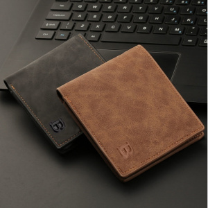 Latest Retro Style Solid Slim Wallets for Men With Card Compartments