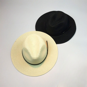 New female sombreros women hat classic black girdle Panama sunhats Jazz Hat beach hats for women chapeau de paille femme