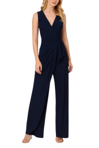 Adrianna Papell jersey sleeveles bodice wide legs jumpsuit