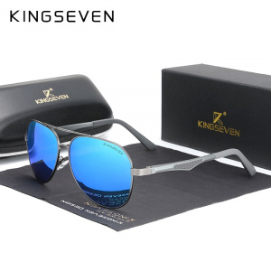 KINGSEVEN Driving Men's Polarized Sunglasses Aluminum Temples Pilot Sun Glasses For Men UV400 Anti-Glare Retro Eyewear