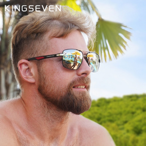 KINGSEVEN Brand DESIGN Men‘ Glasses Polarized Sunglasses Coating Mirror Glasses Oculos Male Eyewear Accessories For Men