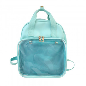 Fashion Teenage Girls Bookbag Clear Transparent Women Backpack Cute Small Ita Bags For School Mini Pink Black Schoolbags