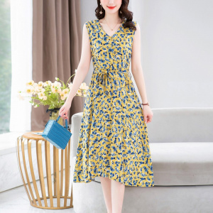 New Hot Fashion 2022 Casual Print Women Summer Dresses For Women Clothing Cotton Vintage Dress Plus Size