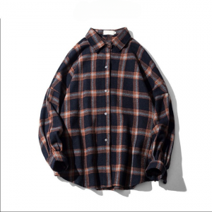 LAPPSTER Men Harajuku Color Block Plaid Shirt 2020 Mens Streetwear Thick Shirts Long Sleeve Male Vintage Korean Fashions Clothes