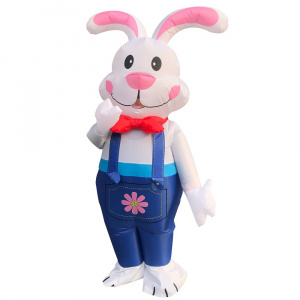 Fancy Inflatable Easter Bunny Halloween Easter Cosplay Party Costume for Adults
