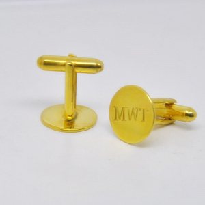 Wholesale Gold Cufflink Engraved Initial Silver Personalized Letter Cufflinks For Men Groom Wedding Jewelry Dad's Gift