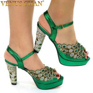 New Women Pumps New Shoes Sexy High Heels Ladies Party Stiletto 2021 Special Arrivals Wedding N.Green Color Nigeriain Shoes