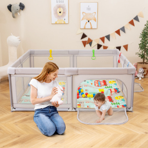 Baby Playpen with Mat and Breathable Mesh - Additional Image