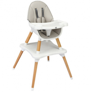 Multifunctional Wooden High Chair for Babies, 5-in1 High Chair