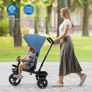 4-in-1 Baby Tricycle Toddler Trike with Convertible Seat - Additional Image