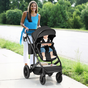 3-in-1 Folding Convertible Newborn Stroller with Detachable Bassinet - Additional Image