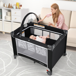 3-in-1 Portable Baby Crib and Playpen with Changing Table - Additional Image