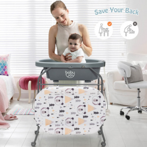 Baby Changing Table with Storage / Foldable Diaper Changing Table