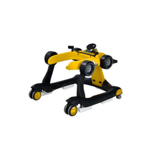 4 in 1 Yellow Push Walker for Kids with Adjustable Height
