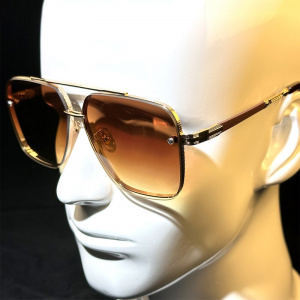 Square Metal Frame UV Protection Luxury Retro Sunglasses For Men