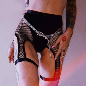 New Women Fishnet Mesh See Through Slim Fit Cycling Short Hot Bottom