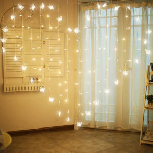 Love Heart Shape Love Butterfly Led Light String Happy Valentine's Day Decor Wedding Engagement Propose Confession Party DIY